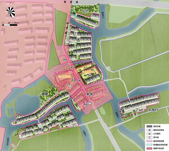 图12 啧噢、后村、东南村居民点规划平面图